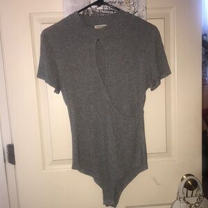Rolla Coster Gray Peephole Bodysuit Size Large